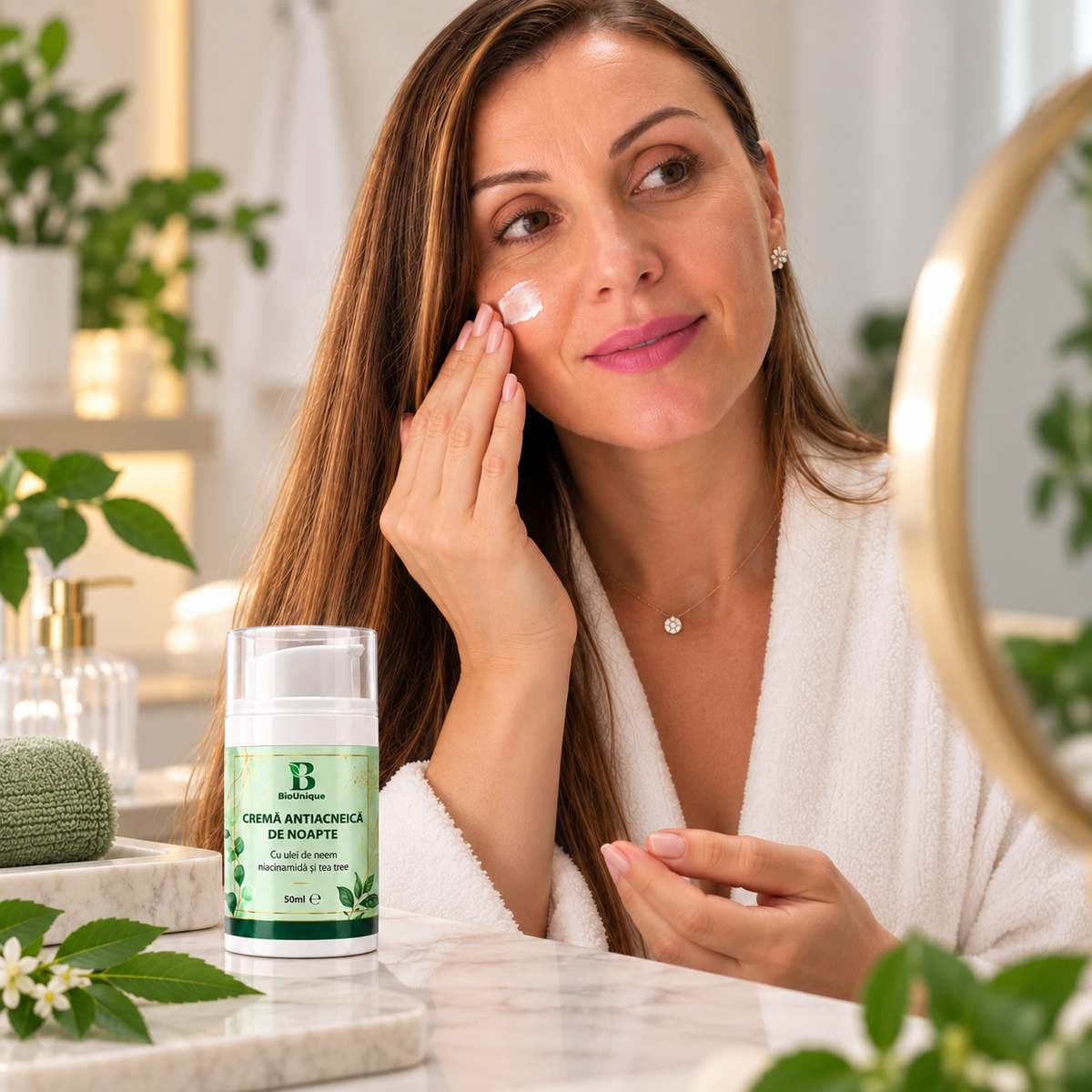 Cremă antiacneică de noapte cu ulei de neem, 50 ml