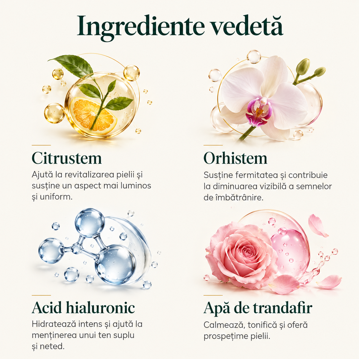 Serum stemglow elixir hidratant cu celule stem și acid hialuronic, 30 ml