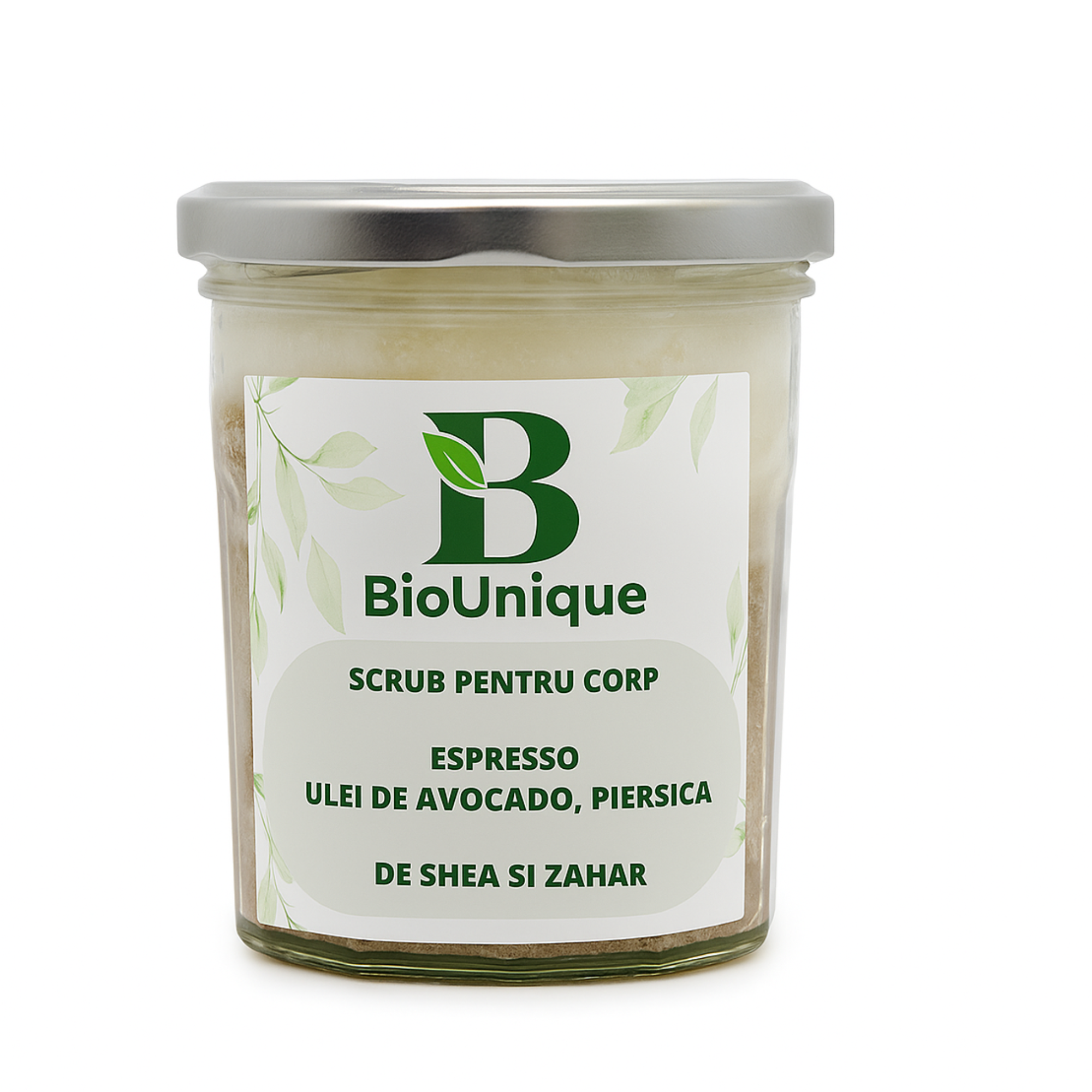 Body scrub with sugar, Shea butter and vegetable oils-Expresso