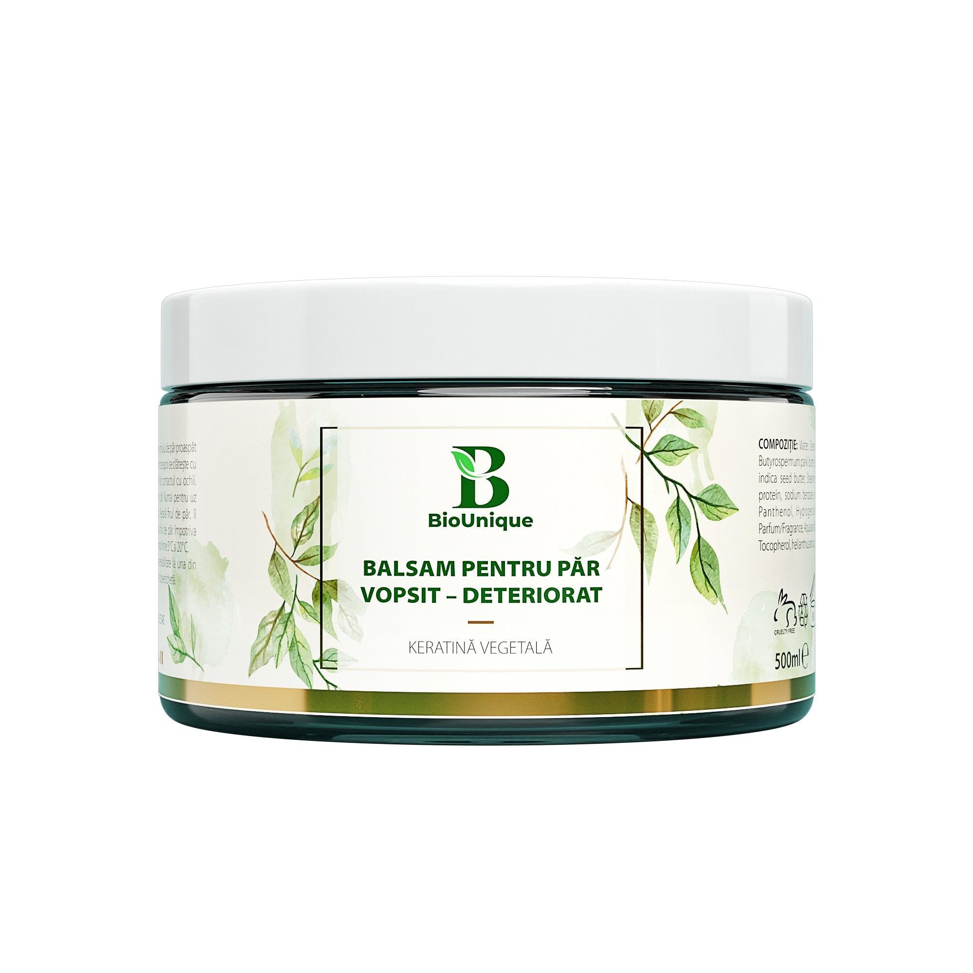 Copy of Balsam de păr Hidratant și Reparator cu Miere, Shea, Cocos și Keratină 300 ml - BioUnique