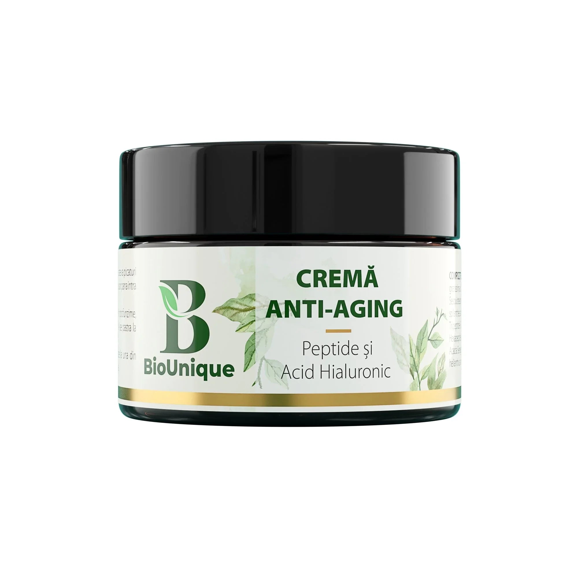 Cremă Anti-Age cu Peptide și Acid Hialuronic ce reduce ridurile și oferă hidratare pielii - BioUnique