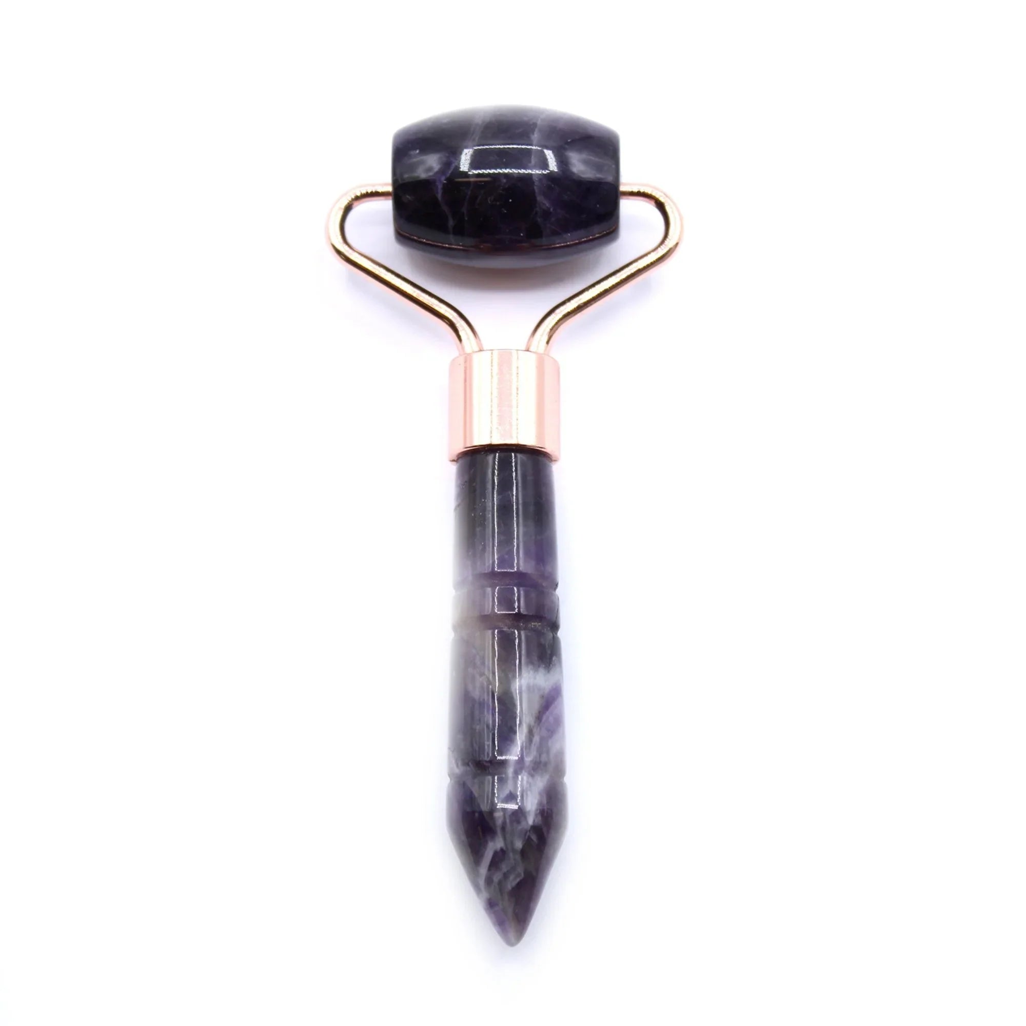 Mini roller pentru masaj facial - Ametist - BioUnique