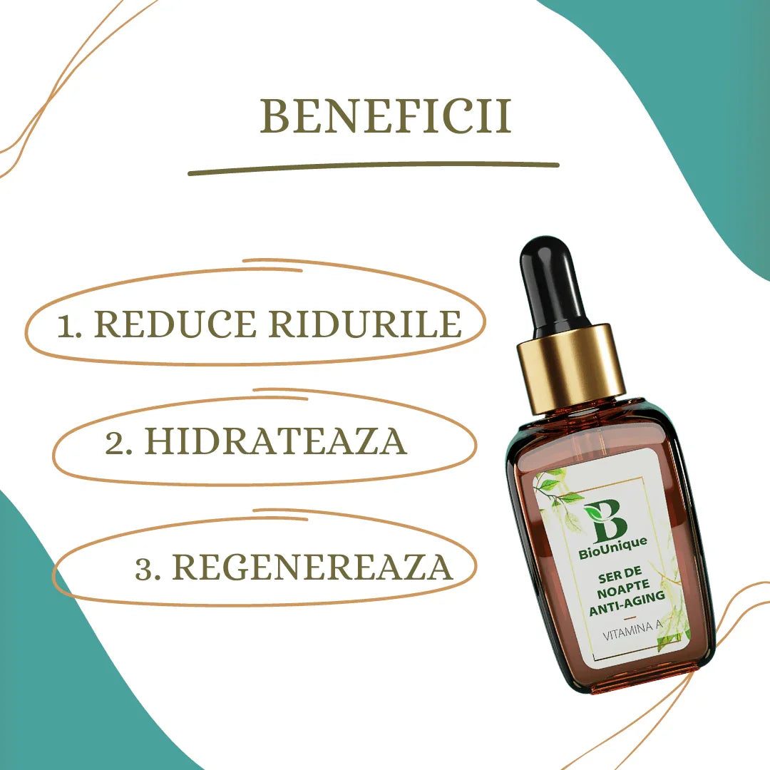 Ser de Noapte Anti-Age - Hidratează - Regenerează - BioUnique