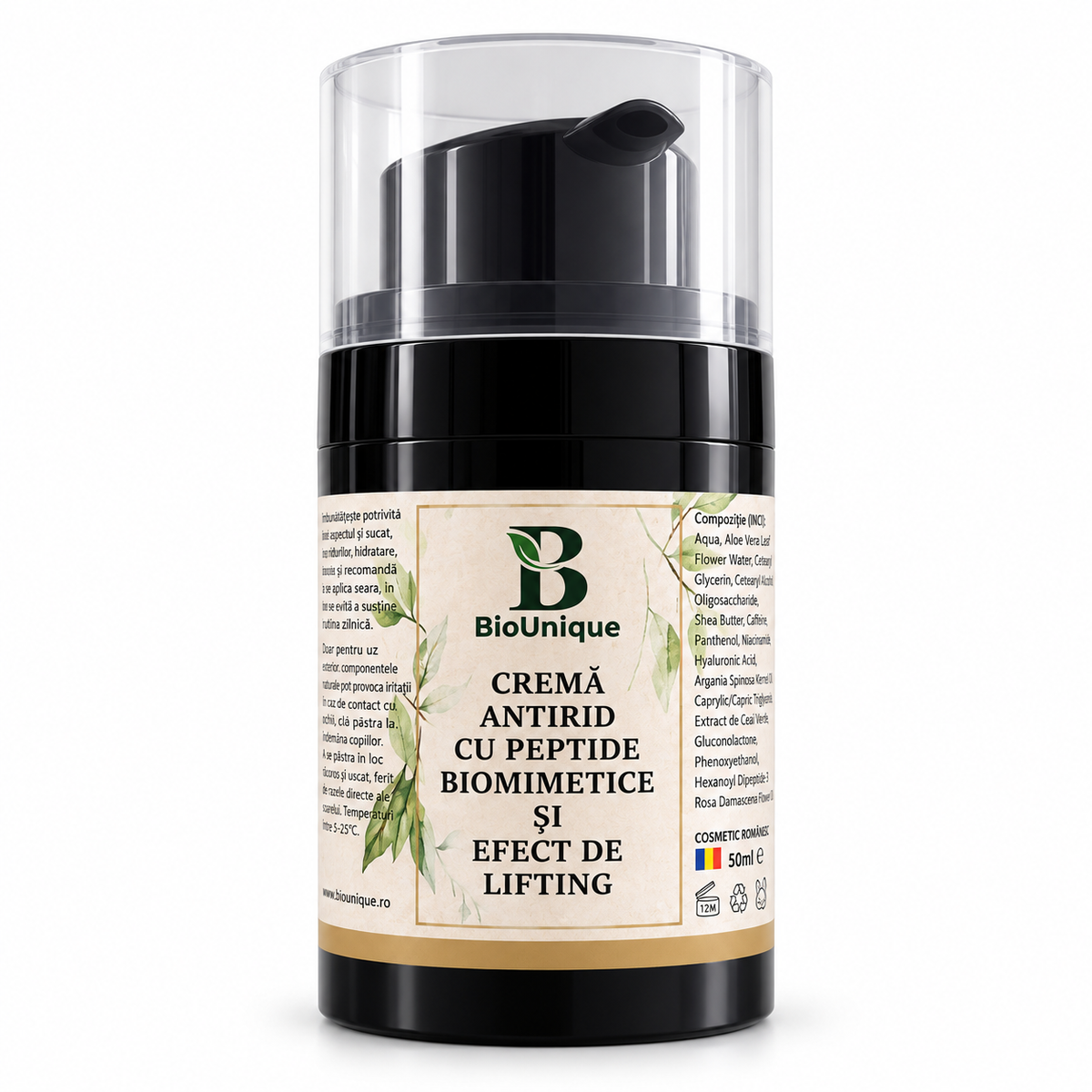 Crema antirid cu peptide biomimetice si efect de lifting, 50 ml