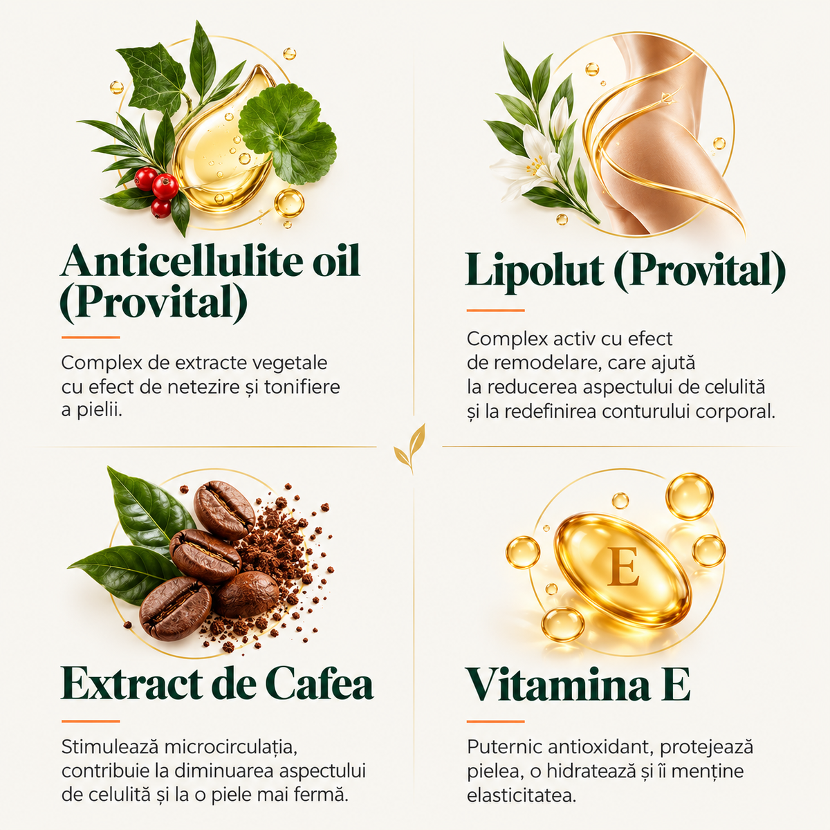 Ulei anticelulitic pentru remodelarea corpului, hidratare si fermitate, 200 ml
