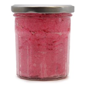 Scrub de corp cu zahar,unt de Shea si Uleiuri vegetale - Capsuni si Rom - BioUnique