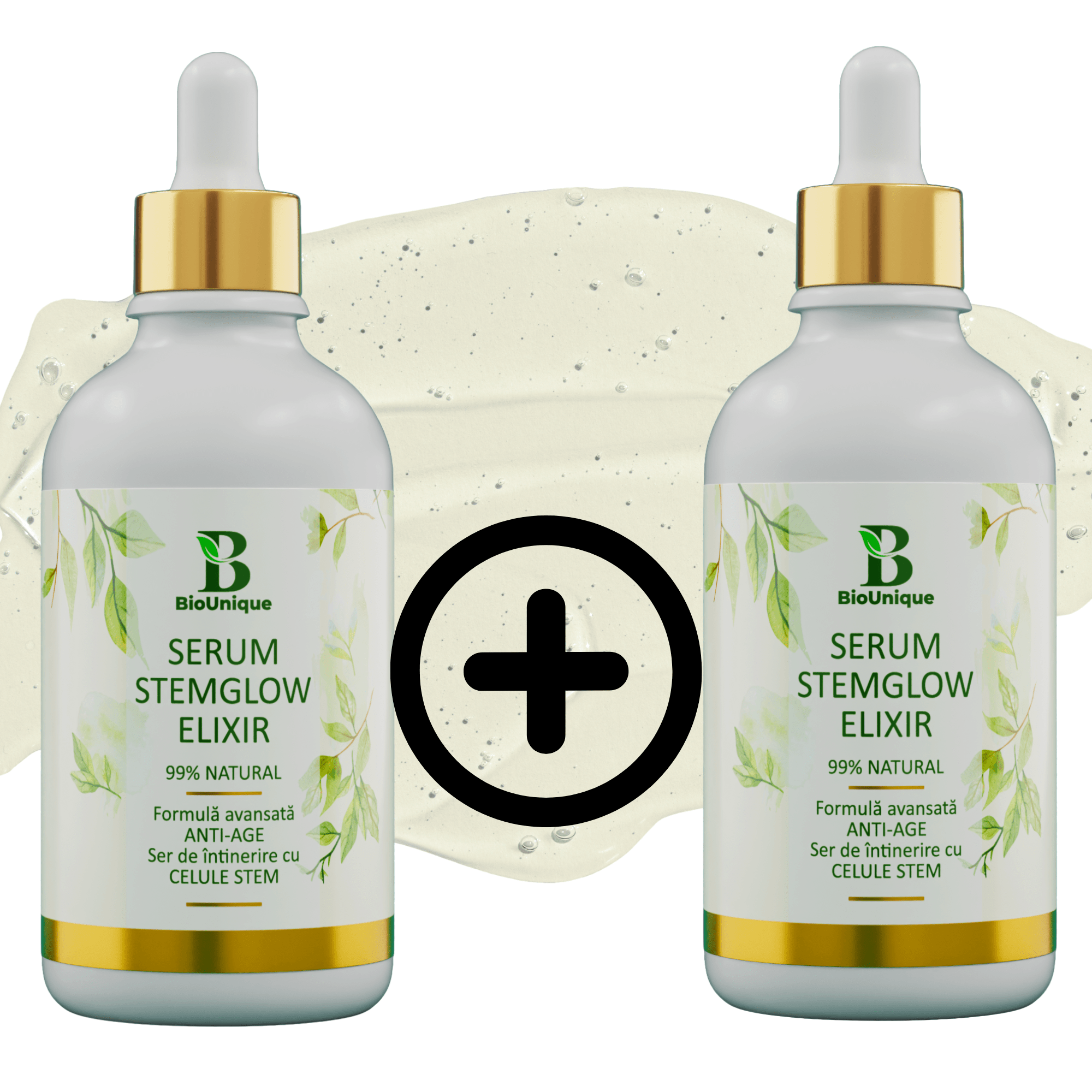 Serum Stemglow Elixir - Ser Anti - Aging cu Celule Stem din Portocal și Acid Hialuronic - BioUnique