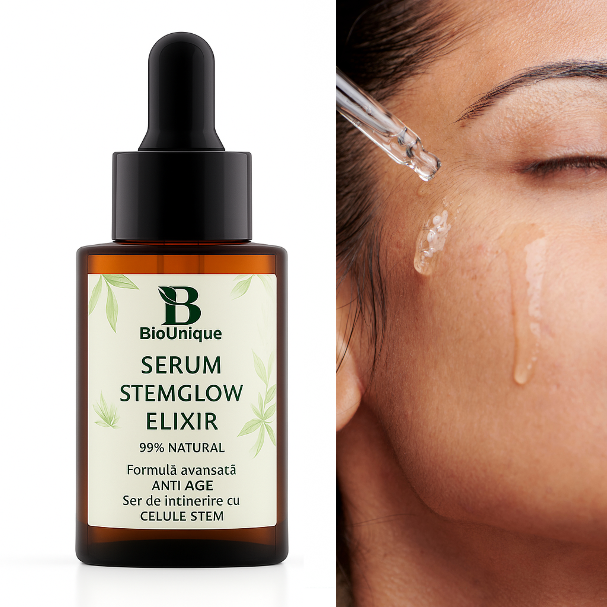 Serum Stemglow Elixir - Ser Anti-Aging cu Celule Stem din Portocal și Acid Hialuronic