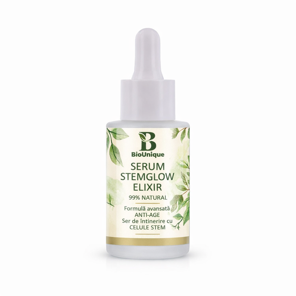 Serum Stemglow Elixir - Ser Anti-Aging cu Celule Stem din Portocal și Acid Hialuronic