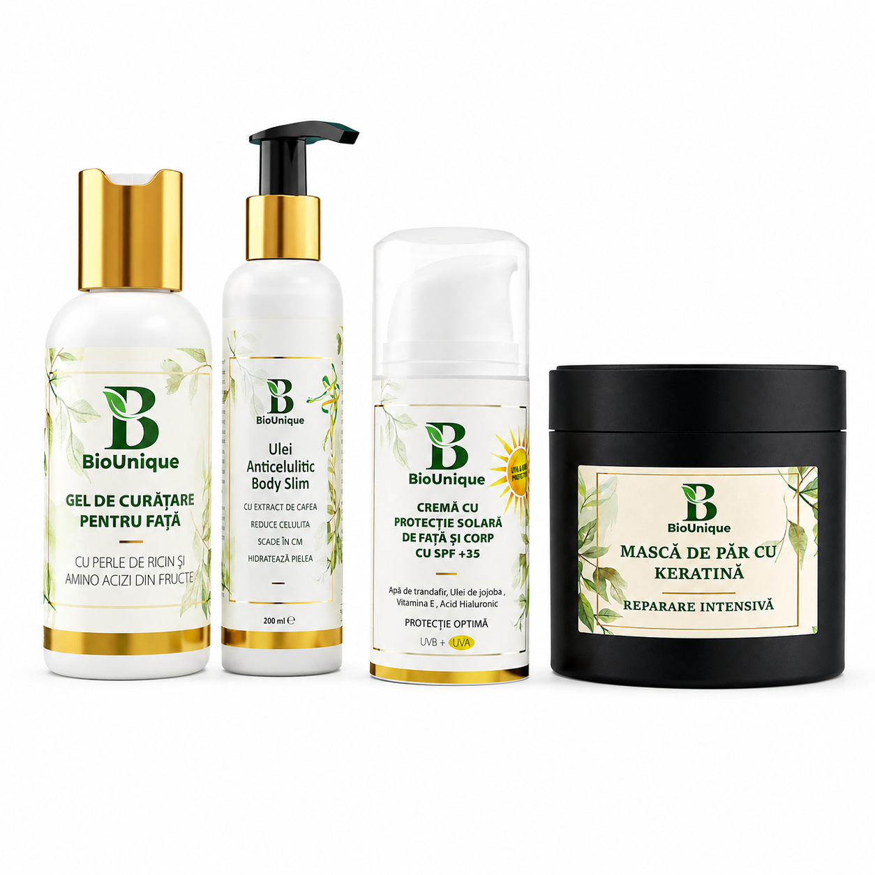 Set produse esențiale – Față, Corp & Păr
