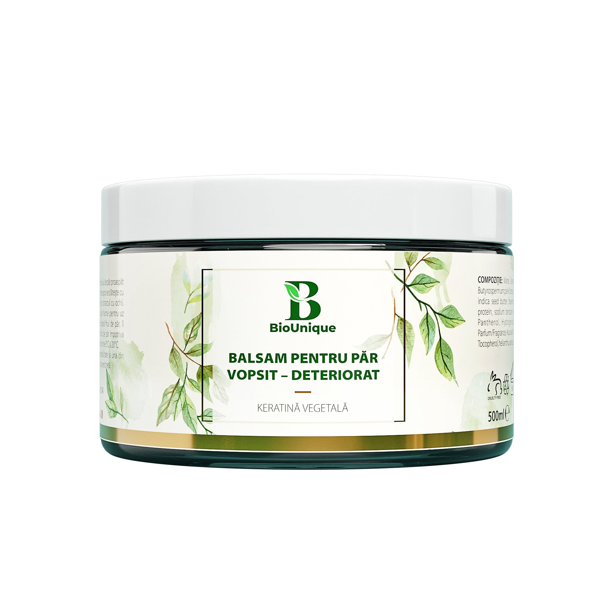 Copy of Balsam de păr Hidratant și Reparator cu Miere, Shea, Cocos și Keratină 300 ml - BioUnique
