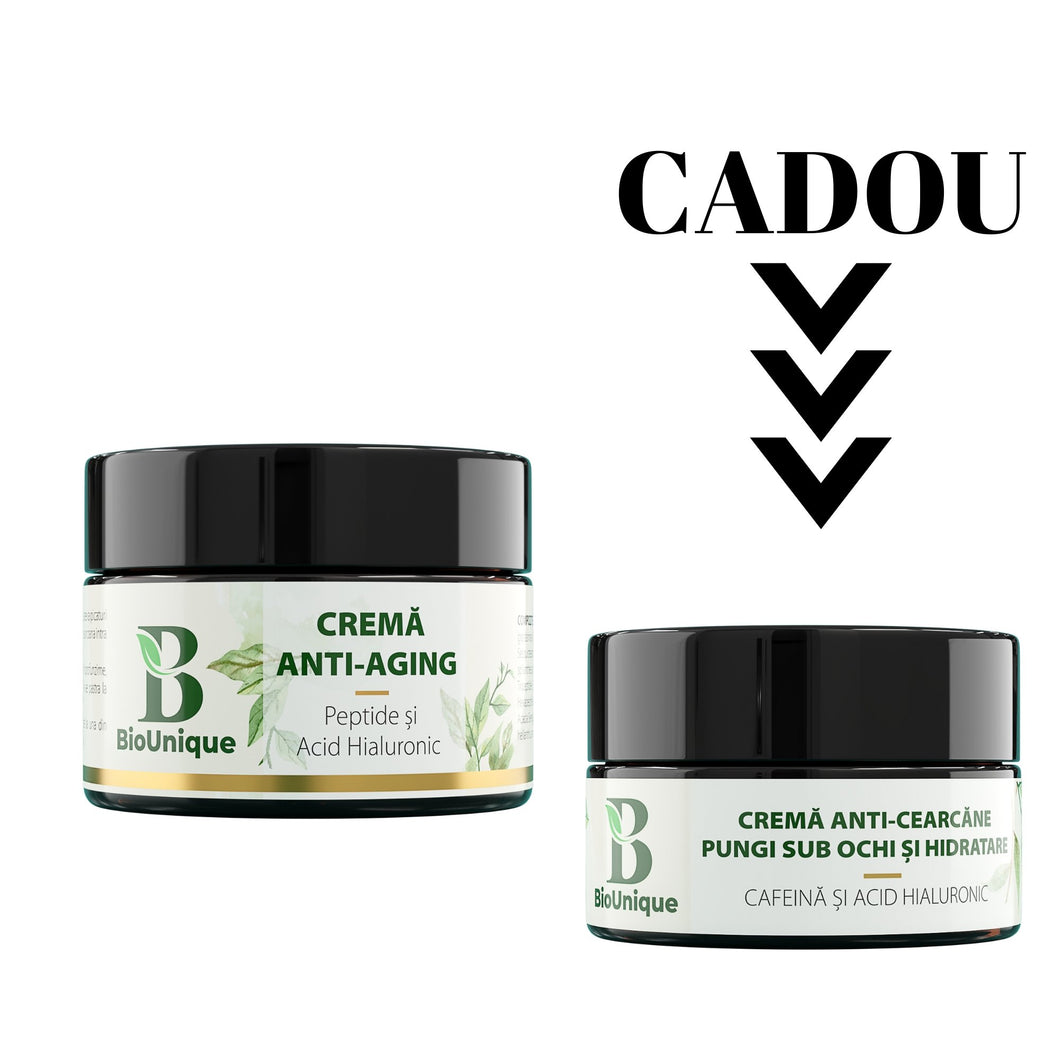 Crema Anti-Aging cu Peptide + CADOU Crema Anticearcăne - BioUnique