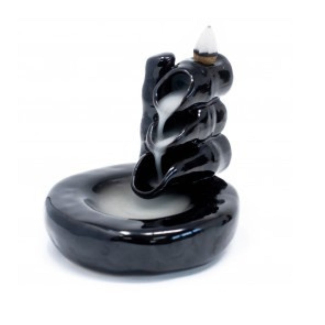 Suport conuri parfumate ”Fum curgător” aromaterapie, ceramică - BioUnique